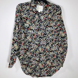 Anthropologie Maeve Floral Button Shirt